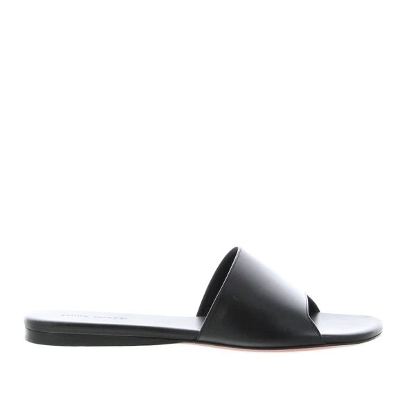 Amina Muaddi - Bianca Flat - Black